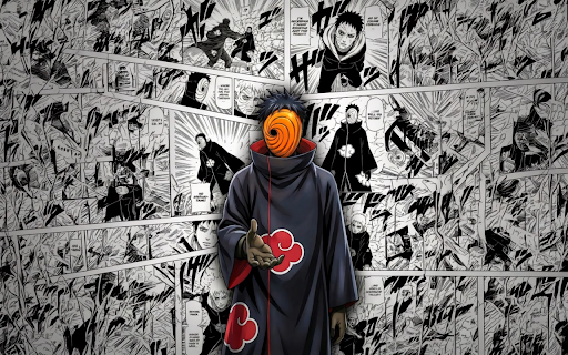 Obito Uchiha Akatsuki Manga Collage Live Wallpaper screenshot 1
