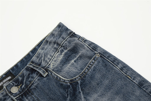 Title 5, Mens Fashion Retro Washed Worn Jeans Comfortab...