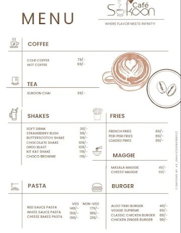 Cafe Sukoon menu 