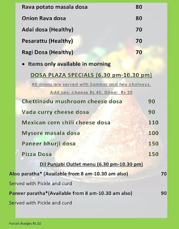 Guru Foods menu 