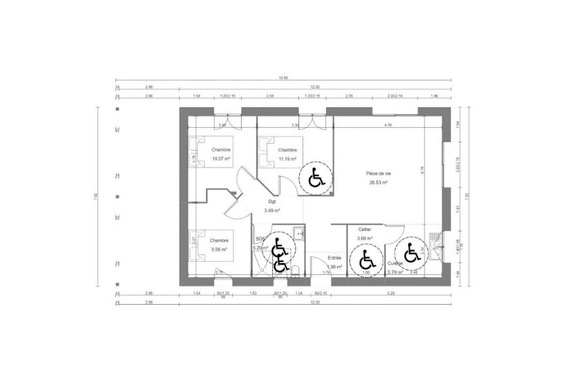  Vente Terrain + Maison - Terrain : 476m² - Maison : 77m² à Bouguenais (44340) 