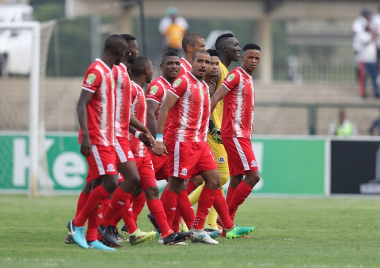 Deolin Mekoa of Maritzburg United during the Nedbank Cup, Last 16 match between Royal Eagles and Maritzburg United at Princess Magogo Stadium on March 11, 2018 in Durban, South Africa.