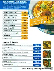 Biryani Blues menu 2