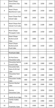 Cake 24X7 menu 4