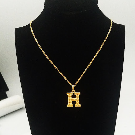 Title 3, 26 English Capital Letter Pendant Gold Plated 1...
