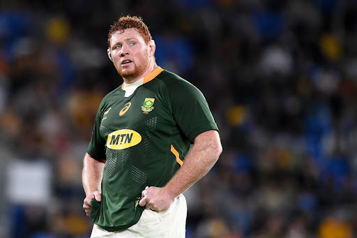 Steven Kitshoff during the Rugby Championship match between the Springboks and Wallabies at the Cbus Super Stadium on September 12. The forward is not paying much attention to the comments of New Zealand coach Ian Foster