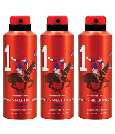 Beverly Hills Polo Club 2 Sports Deodorant Body Spray - For Men - 175 ml