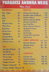 Paradise Andhra Mess menu 2