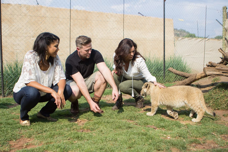 Karla Mosley, Jacob Young and Heather Tom spent time at the Lion Park.