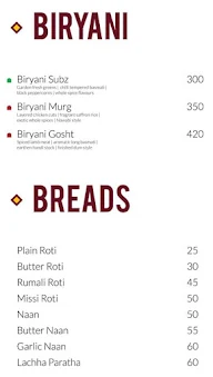 The Masala Chapter menu 2