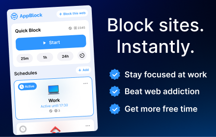 AppBlock - Block sites & Stay focused small promo image