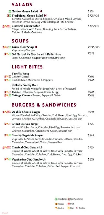 Lobby Lounge - Crowne Plaza menu 