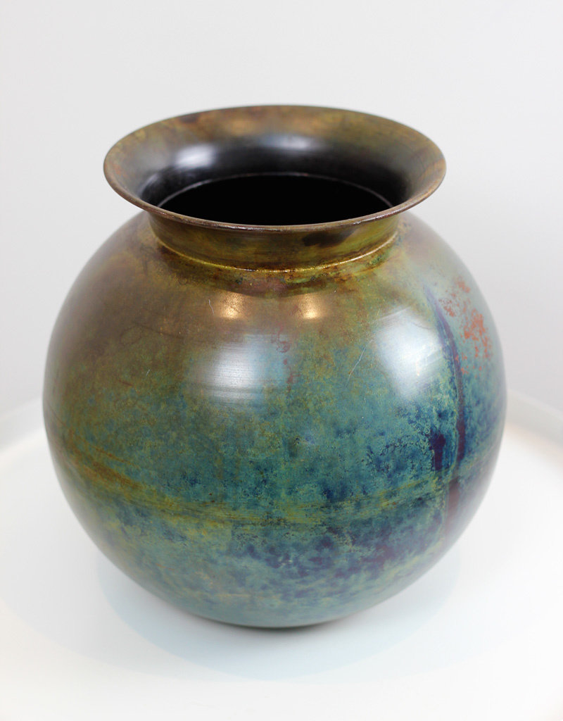 metal globe vase