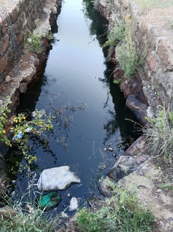 A trench in which a child died after drowning at Kathangaita in Mlolongo, Machakos County on April 11, 2024.