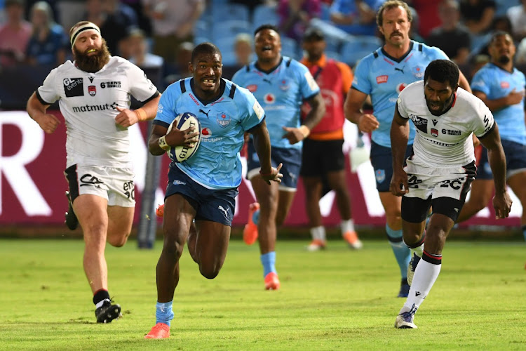 Sibongile Novuka of the Bulls during the Heineken Champions Cup match between Vodacom Bulls and Lyon at Loftus Versfeld in Pretoria.