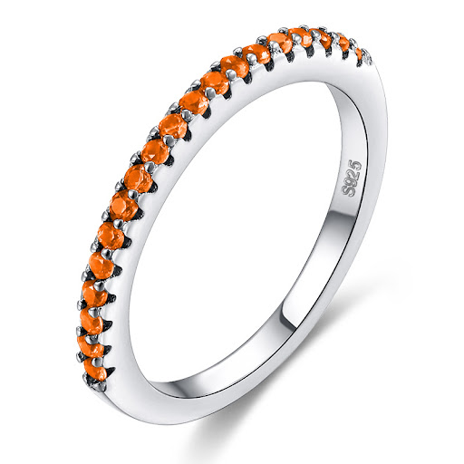 Title 12, Simple Single Row Full Diamond Inlaid Zircon Ri...