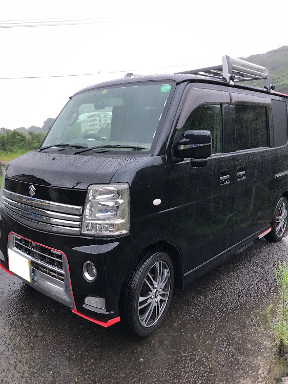 エブリイワゴンの二号機後期エブリィ・会社トラック・☔️止まないに関するカスタム事例の投稿画像1枚目