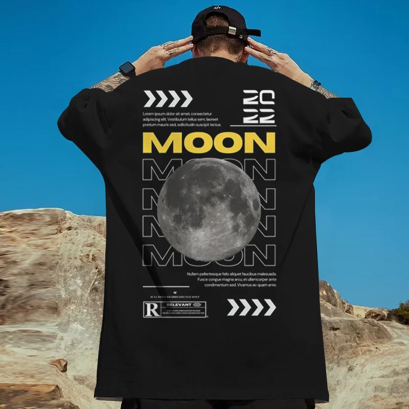 Men's T-shirt featuring a 3D celestial planet design, perfect for a unique and modern look. Comfortable and stylish, ide