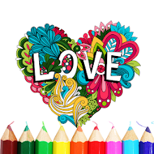Romantic Coloring | Lovely Heart Coloring Book Download on Windows