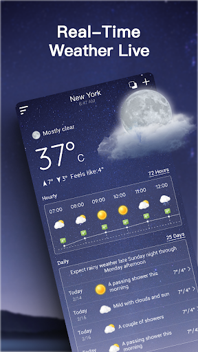 Screenshot Live Weather Forecast