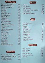 Hotel Arafa menu 2