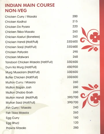 Mrignayani Restaurant menu 