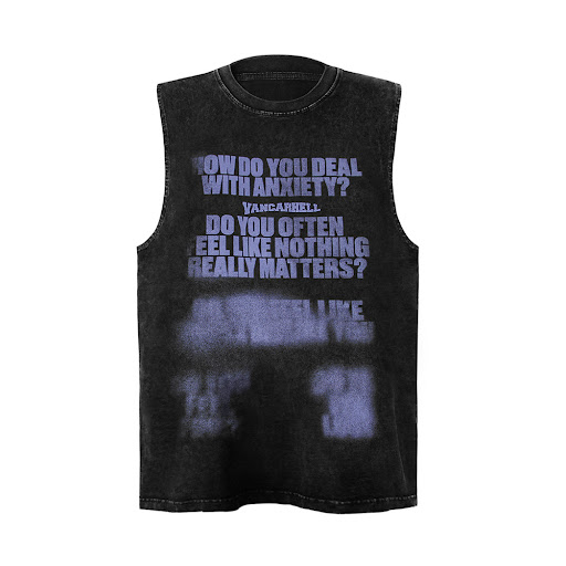 Title 7, Mens Large-Area Letter Loose Vest for comforta...