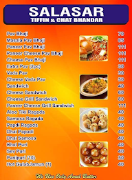 Salasar Chat And Tiffins Center menu 1