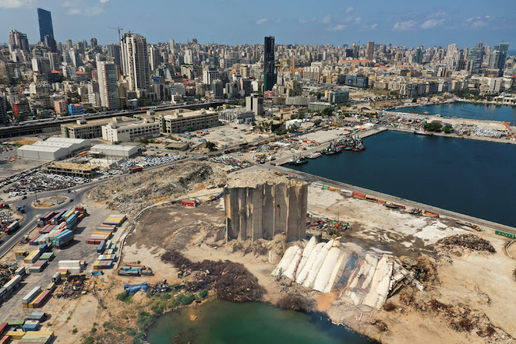 A view shows the collapsed northern section of the Beirut grain silos, damaged in the August 2020 port blast, in Beirut Lebanon on August 23 2022. File photo: ISSAM ABDALLAH/REUTERS