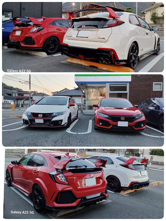 シビックタイプRの歴代シビックTYPE-Rほぼ集合・加古川市民会館　朗読劇・城崎ツーリング前編・EP3 FD2 FN2 FK2 FK8に関するカスタム事例の投稿画像7枚目