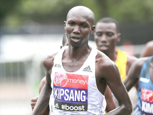 Kenya’s Wilson Kipsang during the 2015 London Marathon /REUTERS