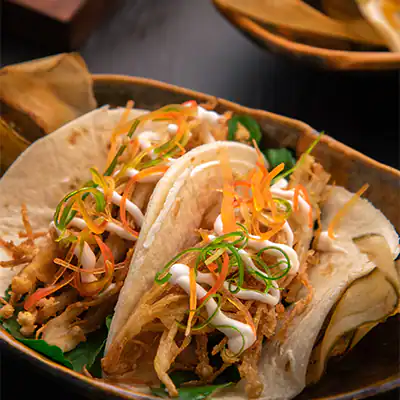 Enoki Mushroom Taco's