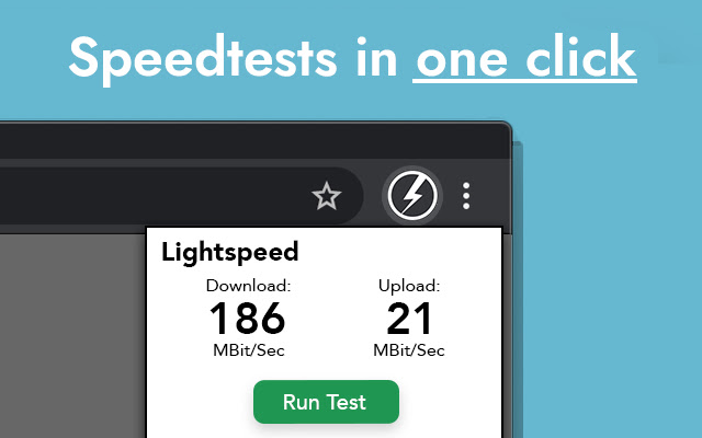 Lightspeed - Speedtests for Working Remotely chrome extension