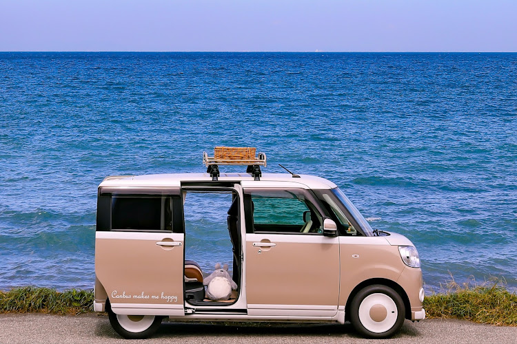 ムーヴキャンバスのムーブキャンバス・ムーヴキャンバス・海・海と愛車・車と風景に関するカスタム事例の投稿画像2枚目