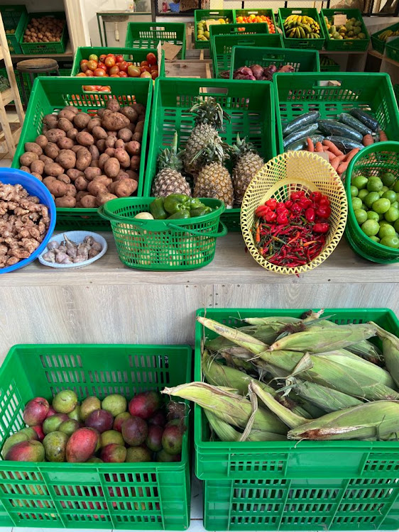 Farm produce being sold at the new Farmer's Market in Nairobi.