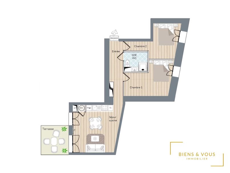 Vente appartement 3 pièces 56 m² à Nice (06000), 366 000 €