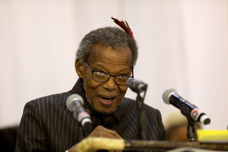 The late prime minister of Zulu monarch, Prince Mangosuthu Buthelezi.