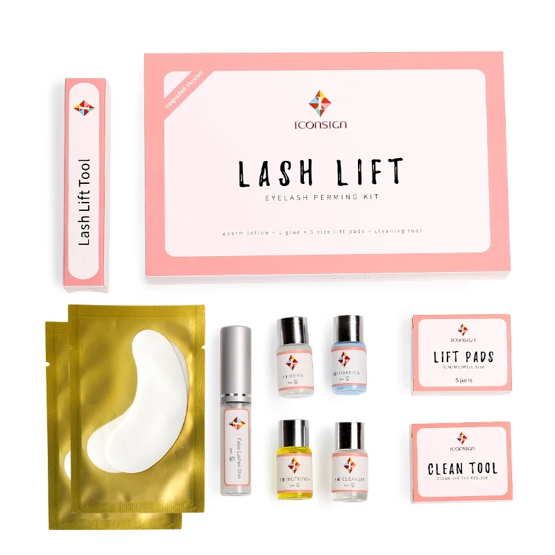 Kit ICONSIGN Rehaussement de Cils Version Améliorée, outils de maquillage pour les yeux. Obtenez des cils liftés, courbés et magnifiés durablement.