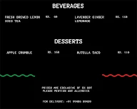 Cantina menu 5