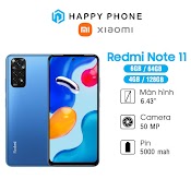 [Mã Elmall3 Giảm 5% Đơn 300K] Điện Thoại Xiaomi Redmi Note 11 - Hàng Chính Hãng, Mới 100%, Bảo Hành 18 Tháng