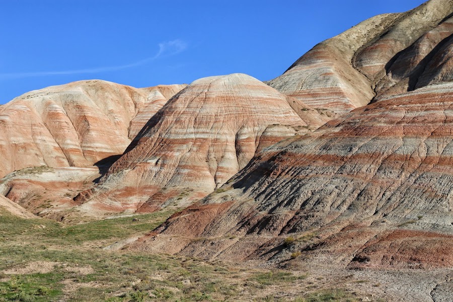 Azerbejdżan, droga z Gilazi, Candy Cane Mountains, Góry Cukierkowe