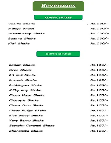 Home Style Dhaba menu 