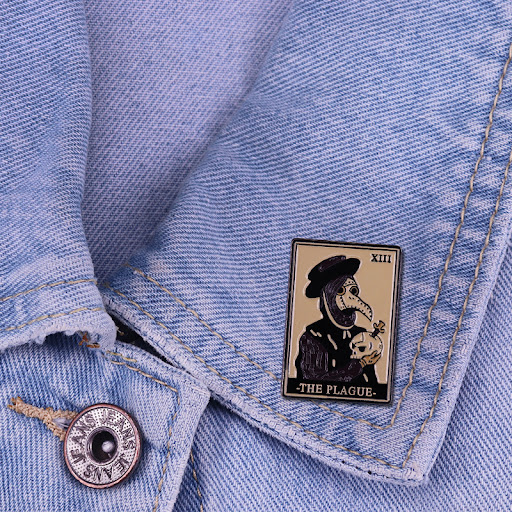 Title 2, Crow Mask Doctor Tarot Brooch A unique, symboli...