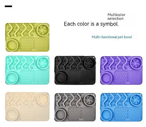 Title 2, Dog silicone licking pad, pet smelling mat, mul...