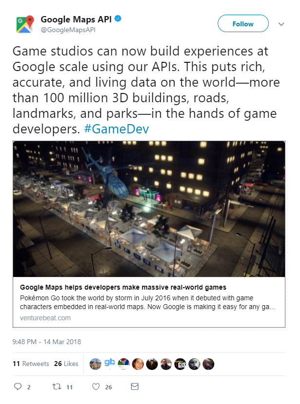 All game developers can now use Google Maps to make real-world games