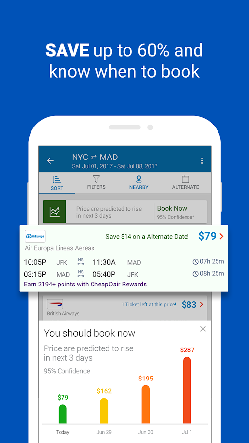 CheapOair: Cheap Flights, Cheap Hotels Booking App