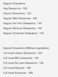 Engineer's Shawarma menu 2