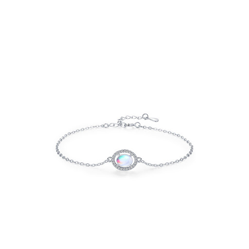 Title 4, Sterling Silver Moonstone Bracelet Korean Style...