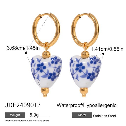 Title 10, 18K Gold Stainless Steel Pearl Cowboy Hat Ear C...