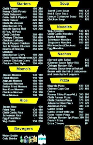 (Chuppa Rustam Cafe) The Midnight Cafe menu 2